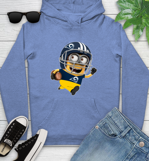 NFL Los Angeles Rams Minions Disney Football Sports Youth Hoodie 12