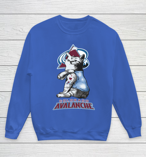 NHL My Cat Loves Colorado Avalanche Hockey Youth Sweatshirt 6