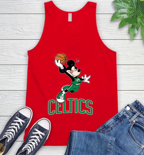 NBA Basketball Boston Celtics Cheerful Mickey Mouse Shirt Tank Top 6