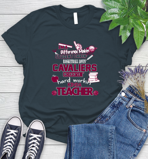 Cleveland Cavaliers NBA I'm A Difference Making Student Caring Basketball Loving Kinda Teacher Women's T-Shirt 11