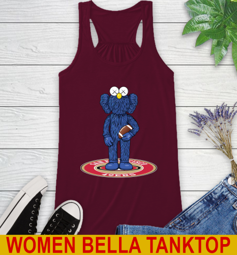 NFL Football San Francisco 49ers Kaws Bff Blue Figure Shirt Racerback Tank 3