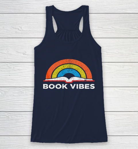 Reading Rainbow t shirt Vintage Retro Book Vibes Rainbow Gift for Reading Lovers Racerback Tank 8