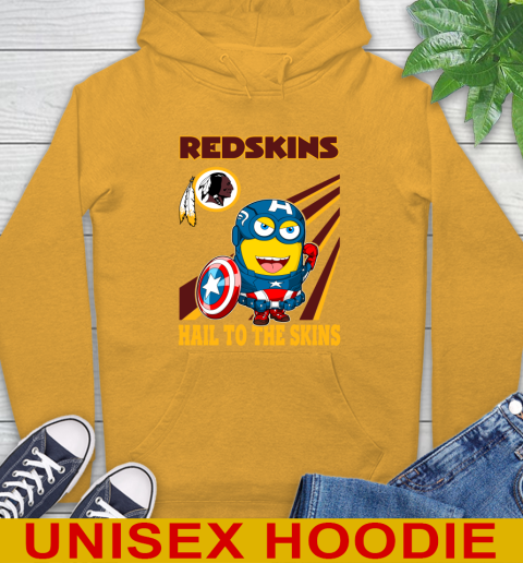 NFL Football Washington Redskins Captain America Marvel Avengers Minion Hail To The Skín Shirt Hoodie 2