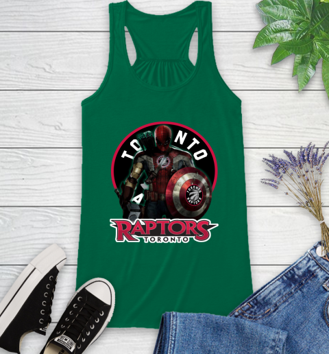 Toronto Raptors NBA Basketball Captain America Thor Spider Man Hawkeye Avengers Racerback Tank 7