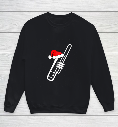 Christmas Gift Trombone Santa Trombone Funny Xmas Pajama Youth Sweatshirt