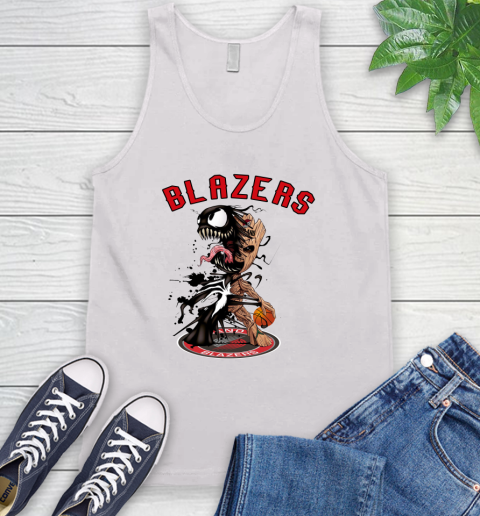 NBA Portland Trail Blazers Basketball Venom Groot Guardians Of The Galaxy Tank Top