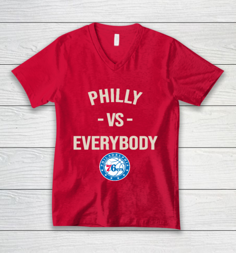 Philadelphia 76ers Vs Everybody V-Neck T-Shirt 6