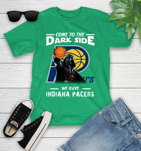 NBA Come To The Dark Side We Have Indiana Pacers Star Wars Darth Vader Basketball Youth T-Shirt 8