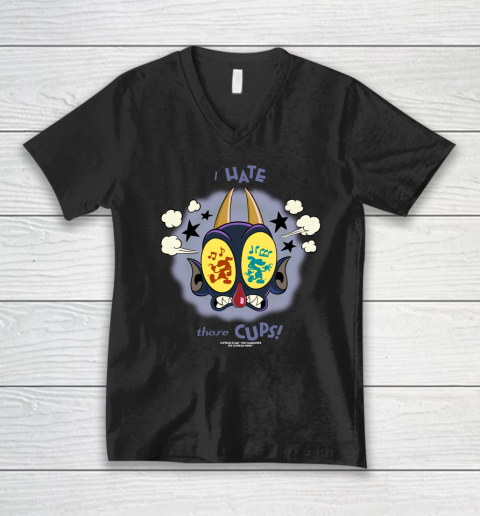 The Cuphead Show Shirt The Devil I Hate Those Cups V-Neck T-Shirt