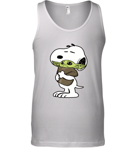 Snoopy Hugging Baby Yoda Tank Top