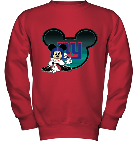 NFL New York Giants Mickey Mouse Disney Football T Shirt tFJCIF6VV2L youth sweatshirt 47 95 151514 front red