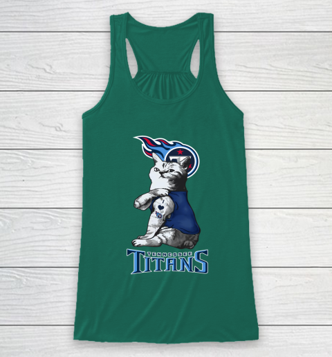 NFL Football My Cat Loves Tennessee Titans Racerback Tank 5