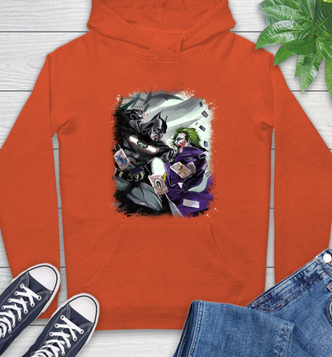New York Jets NFL Football Batman Fighting Joker DC Comics Hoodie 5
