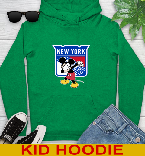 New York Rangers NHL Hockey Dabbing Mickey Disney Sports Youth Hoodie 8