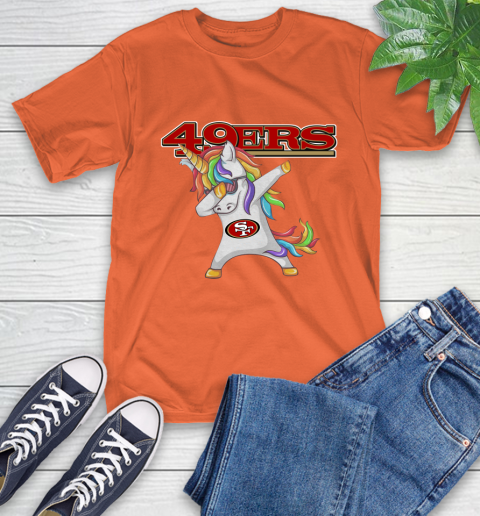San Francisco 49ers NFL Football Funny Unicorn Dabbing Sports T-Shirt 5