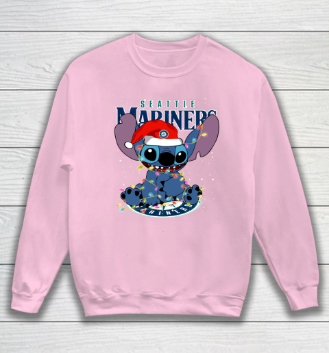 Seattle Mariners MLB noel stitch Baseball Christmas Sweatshirt 5