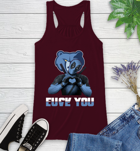 NBA Memphis Grizzlies Deadpool Love You Fuck You Basketball Sports Racerback Tank 2
