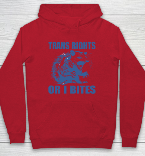 Trans Rights Or I Bites Raccoon Hoodie 6