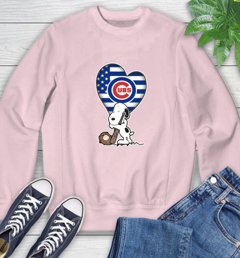 Chicago Cubs MLB Baseball The Peanuts Movie Adorable Snoopy Sweatshirt 9