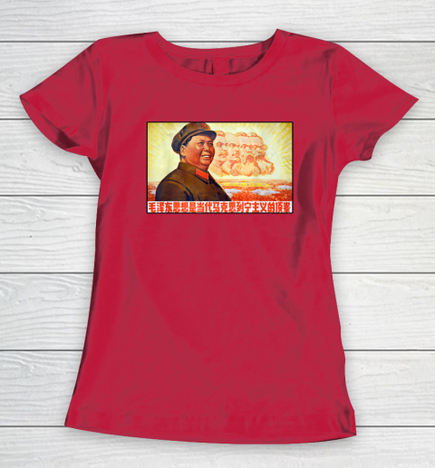 Chairman Mao Zedong and Other Communist Leaders  Propaganda Women's T-Shirt 7