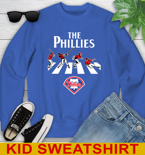 MLB Baseball Philadelphia Phillies The Beatles Rock Band Shirt Youth Sweatshirt 6