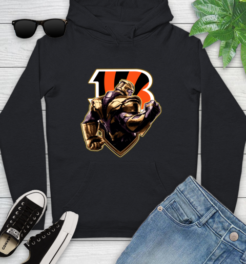 NFL Thanos Avengers Endgame Football Sports Cincinnati Bengals Youth Hoodie 2