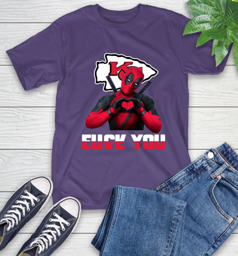 NHL Kansas City Chiefs Deadpool Love You Fuck You Football Sports T-Shirt 5