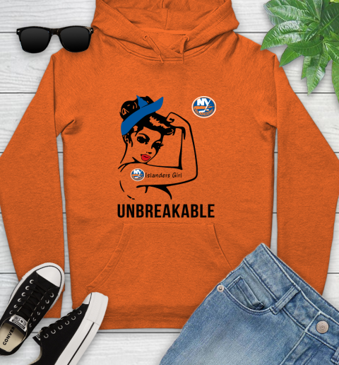 NHL New York Islanders Girl Unbreakable Hockey Sports Youth Hoodie 3