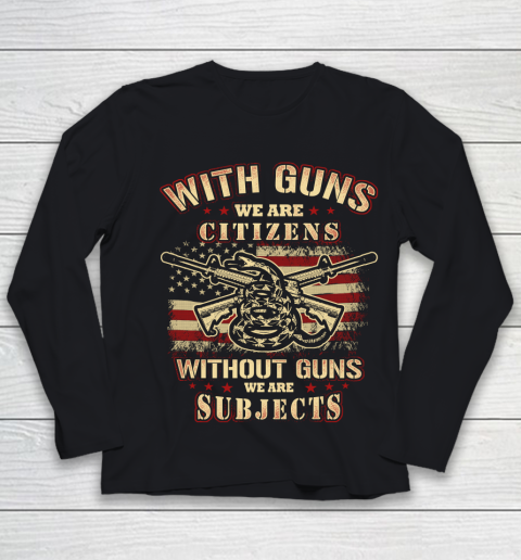 Veteran Shirt Gun Control With Guns Citizen Youth Long Sleeve