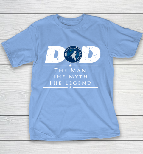 Minnesota Timberwolves NBA Basketball Dad The Man The Myth The Legend Youth T-Shirt 8