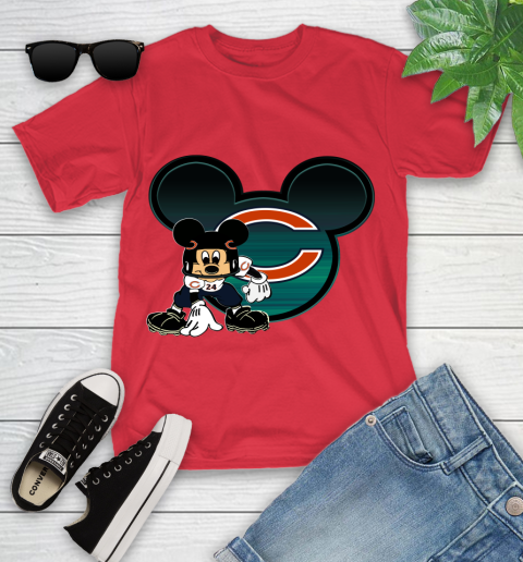 NFL Chicago Bears Mickey Mouse Disney Football T Shirt Youth T-Shirt 10