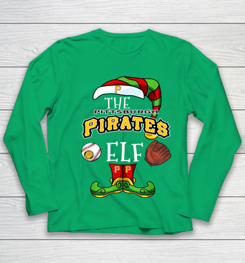 Pittsburgh Pirates Christmas ELF Funny MLB Youth Long Sleeve 4