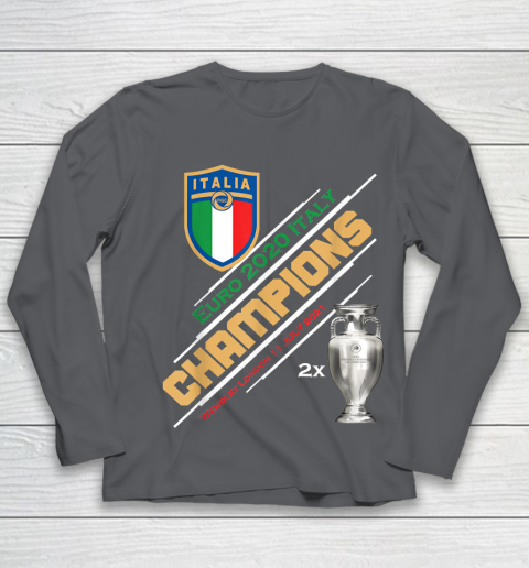 Italy Champions 2020 Euro Forza Azzurri Italia Football Youth Long Sleeve 6
