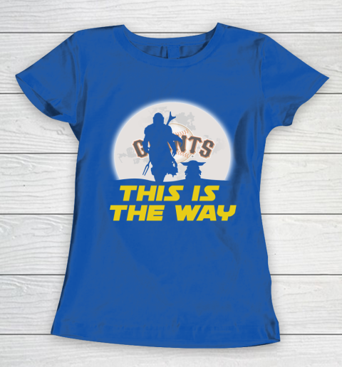 San Francisco Giants MLB Baseball Star Wars Yoda And Mandalorian This Is The Way Women's T-Shirt 8