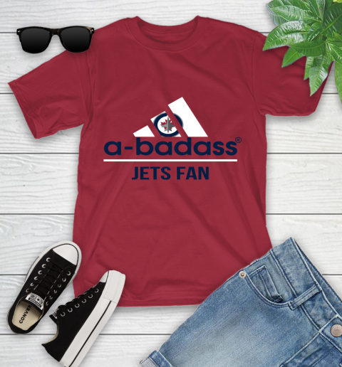 NHL A Badass Winnipeg Jets Fan Adidas Hockey Sports Youth T-Shirt 15 NHL A Badass Winnipeg Jets Fan Adidas Hockey Sports Youth T-Shirt - Image 15