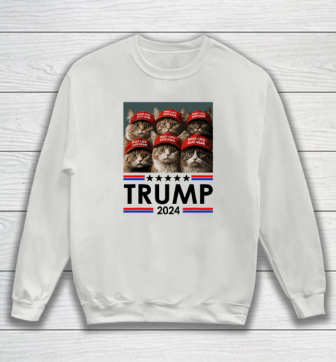 Donald Trump Make Cats Safe Again 2024 Debate Funny Sweatshirt 3