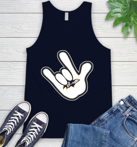 Baltimore Ravens NFL Football Mickey Rock Hand Disney Tank Top 3