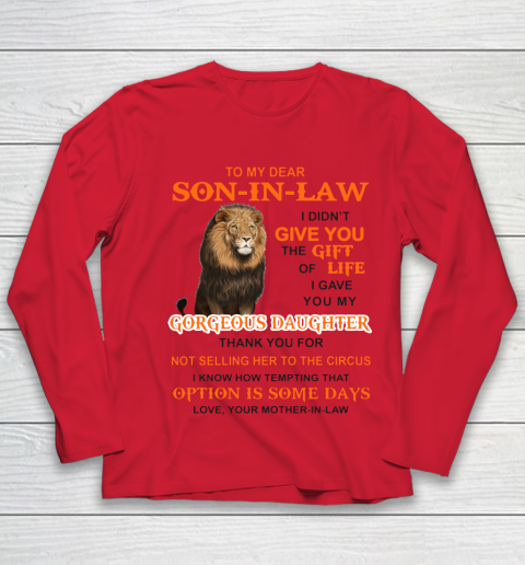 To My Dear Son In Law Youth Long Sleeve 7