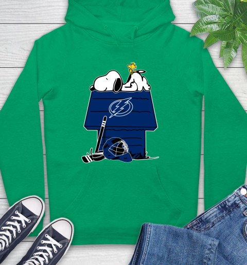 Tampa Bay Lightning NHL Hockey Snoopy Woodstock The Peanuts Movie Hoodie 8