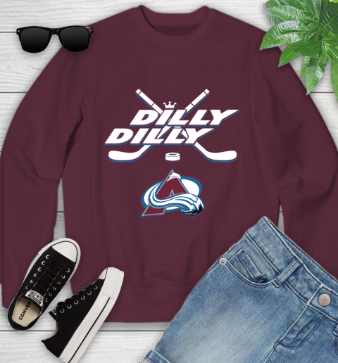 NHL Colorado Avalanche Dilly Dilly Hockey Sports Youth Sweatshirt 5