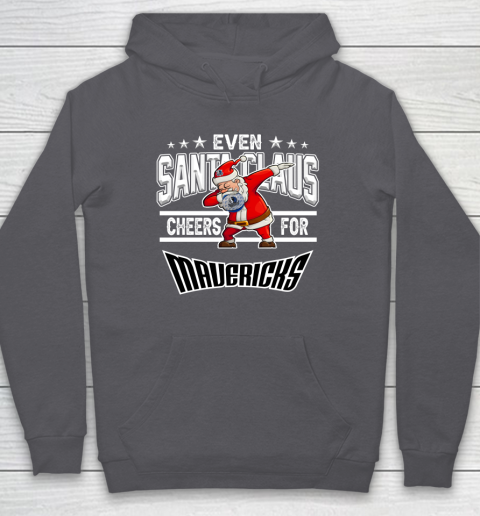 Dallas Mavericks Even Santa Claus Cheers For Christmas NBA Hoodie 4