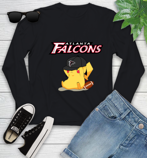 NFL Pikachu Football Sports Atlanta Falcons Youth Long Sleeve 2
