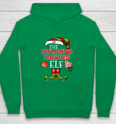 Atlanta Hawks Christmas ELF Funny NBA Youth Hoodie 4