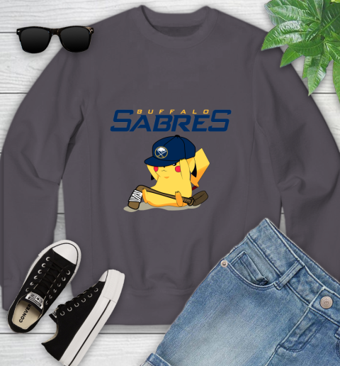 NHL Pikachu Hockey Sports Buffalo Sabres Youth Sweatshirt 6