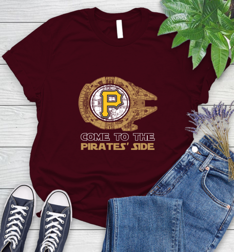 MLB Come To The Pittsburgh Pirates Side Star Wars Baseball Sports Women's T-Shirt 7