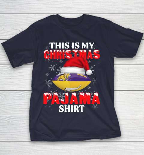 Minnesota Vikings This Is My Christmas Pajama Shirt NFL Youth T-Shirt 2