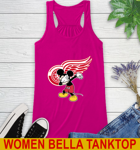 Detroit Red Wings NHL Hockey Dabbing Mickey Disney Sports Racerback Tank 8