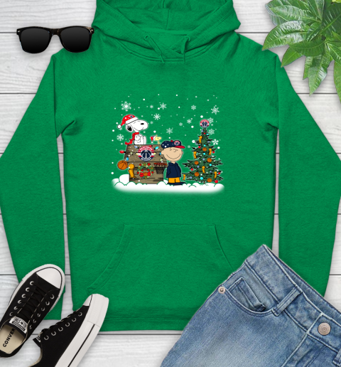 Washington Wizards NBA Basketball Christmas The Peanuts Movie Snoopy Championship Youth Hoodie 9