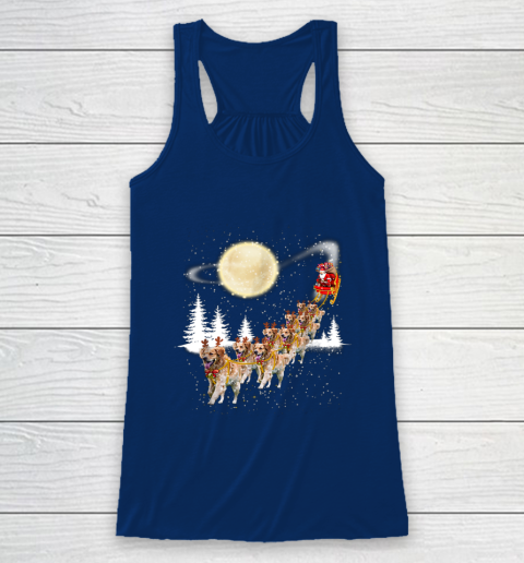 Golden Retriever Reindeer Christmas Racerback Tank 6
