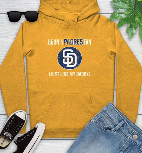 MLB Baseball San Diego Padres Loyal Fan Just Like My Daddy Shirt Youth Hoodie 2
